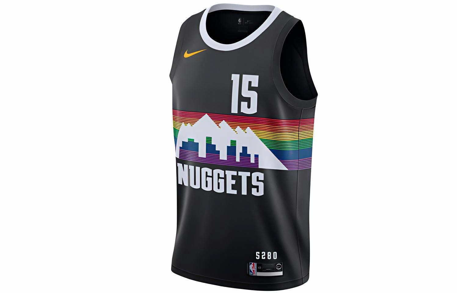 Мужская майка Nike Denver Nuggets Jokic 15 NBA City Edition (черная) — фото 1