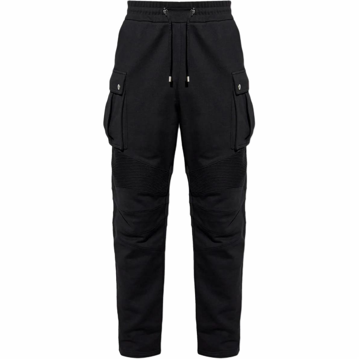 Мужские штаны BALMAIN Cargo Knit Sweatpants (черные)