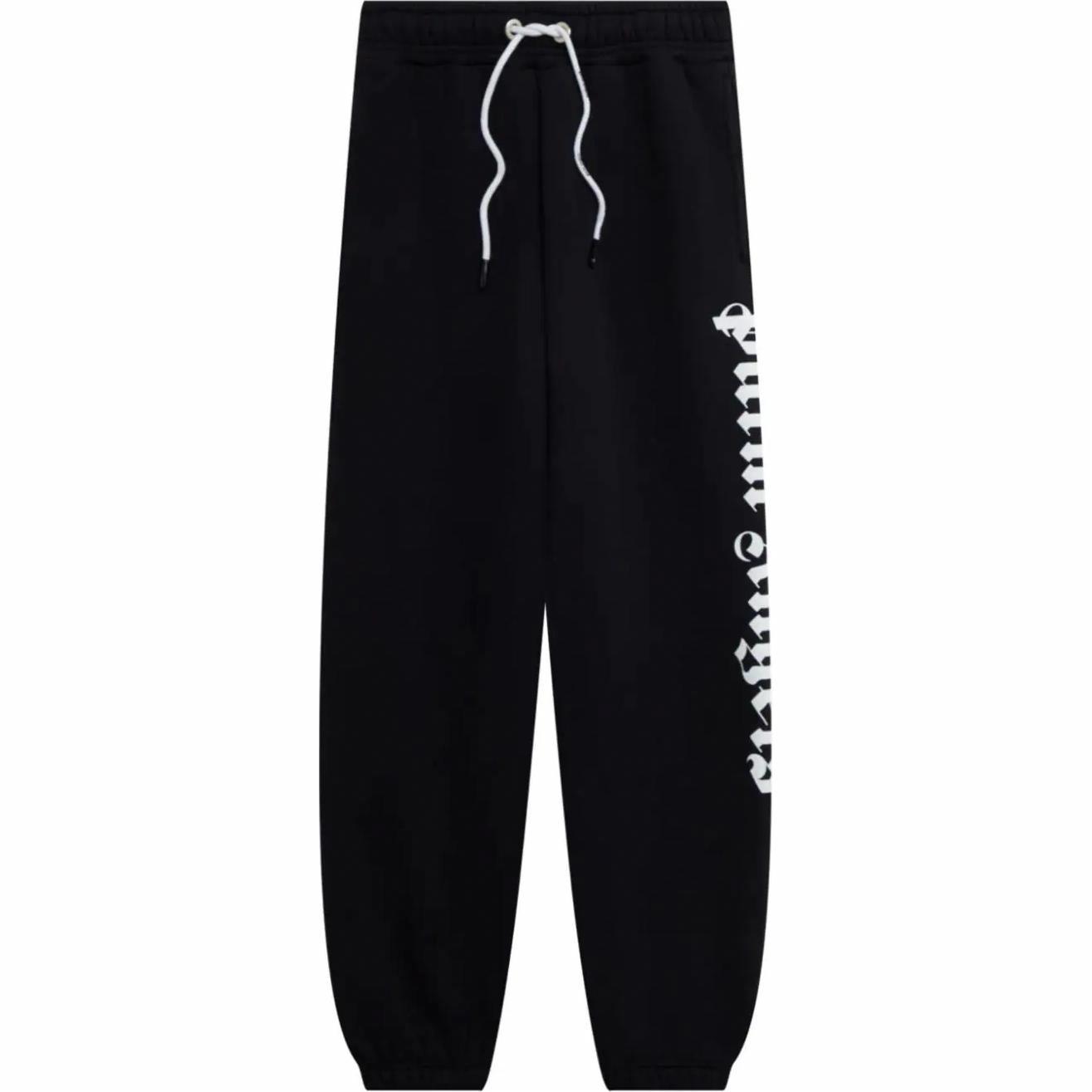 Мужские штаны PALM ANGELS Logo Pants (черные)