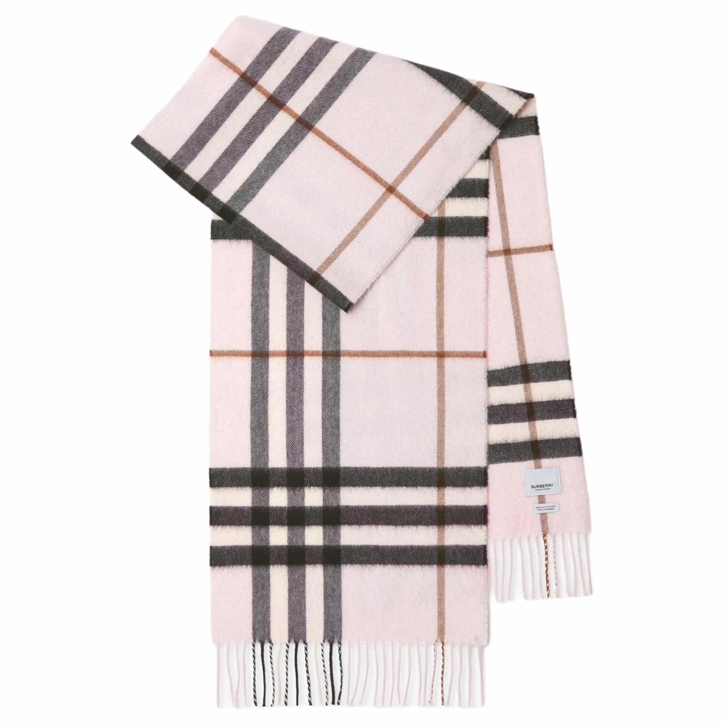 Шарф Burberry с логотипом (розовый)