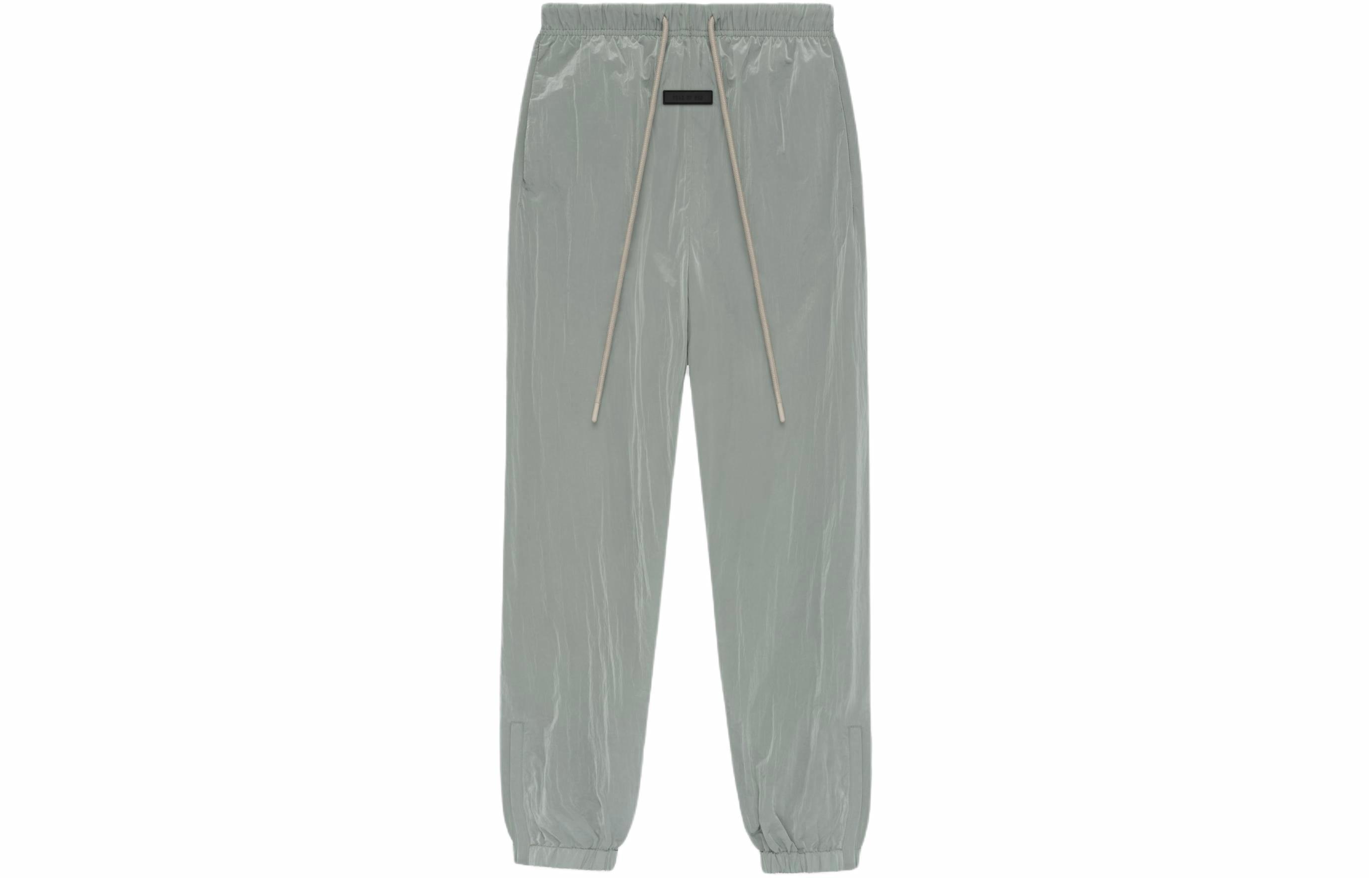 Мужские штаны Fear of God Essentials SS24 Crinkle Nylon Trackpant (серые)