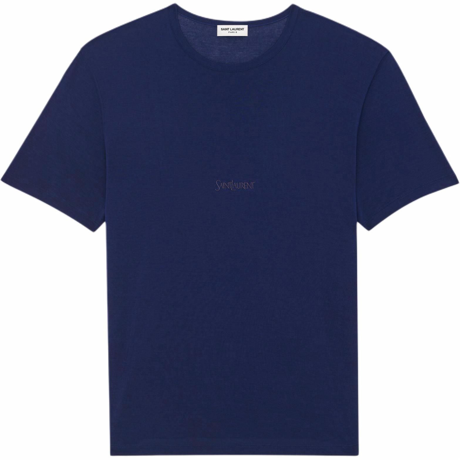 Мужская футболка SAINT LAURENT (синяя)