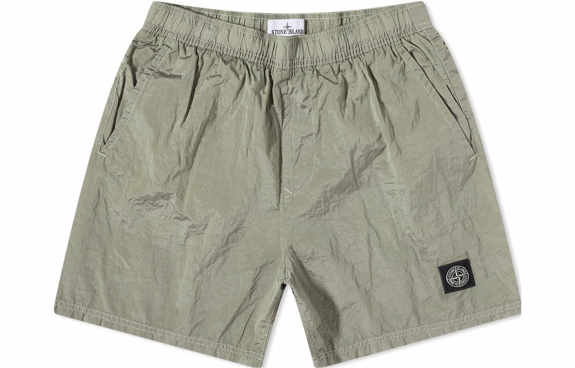 Мужские шорты STONE ISLAND Nylon Metal (водно-зеленые)