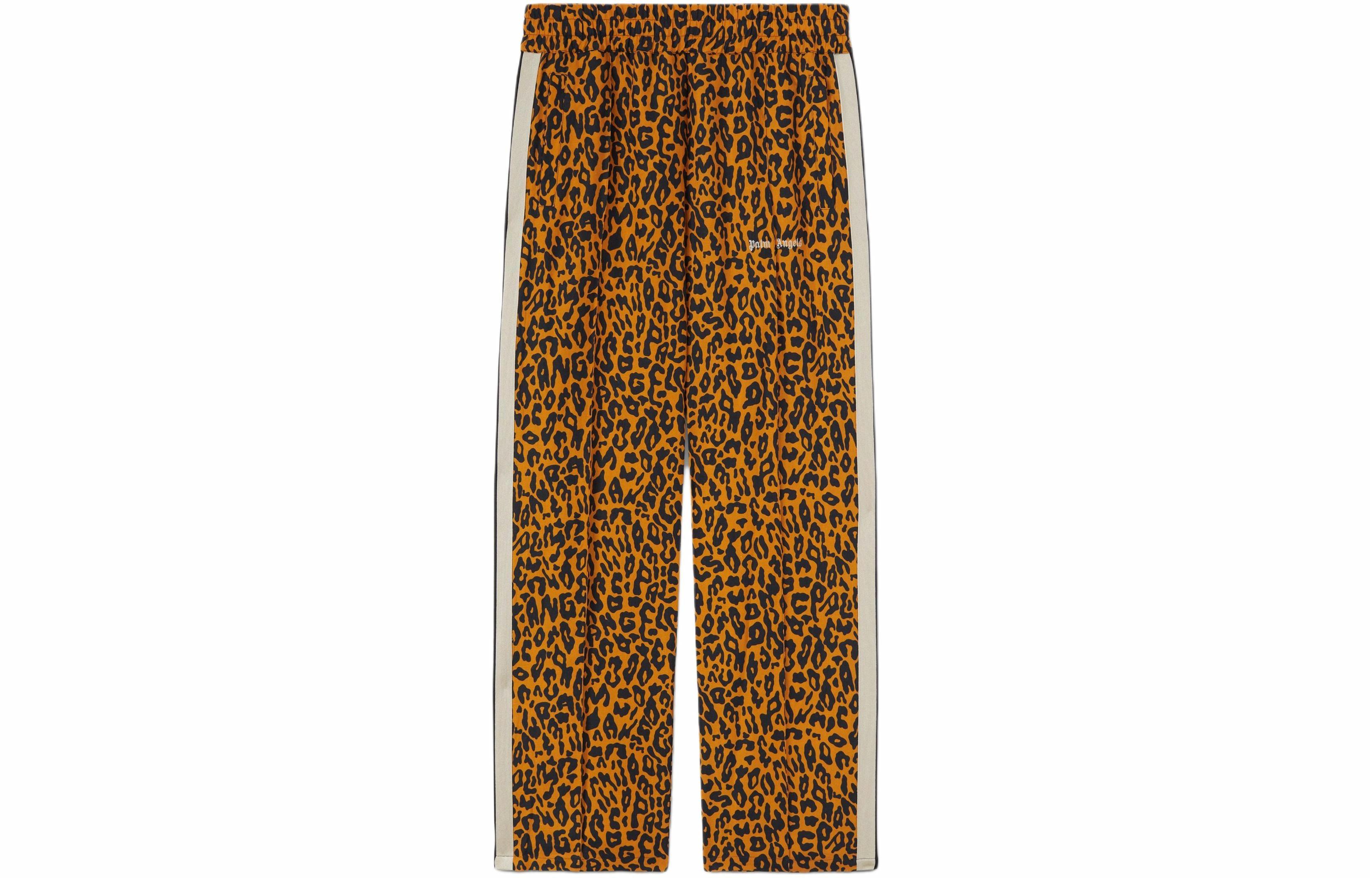 Мужские брюки PALM ANGELS Leopard (рыже-черные)