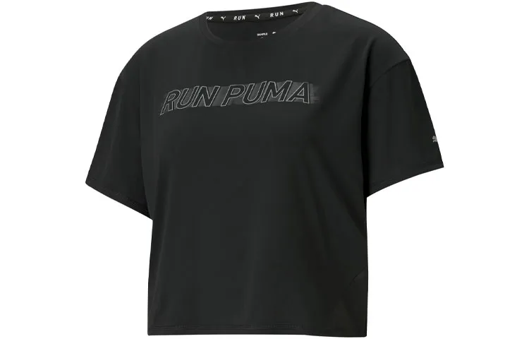 PUMA Skimmer T-Shirts Women's Black Crew Neck Moderate Straight Fit