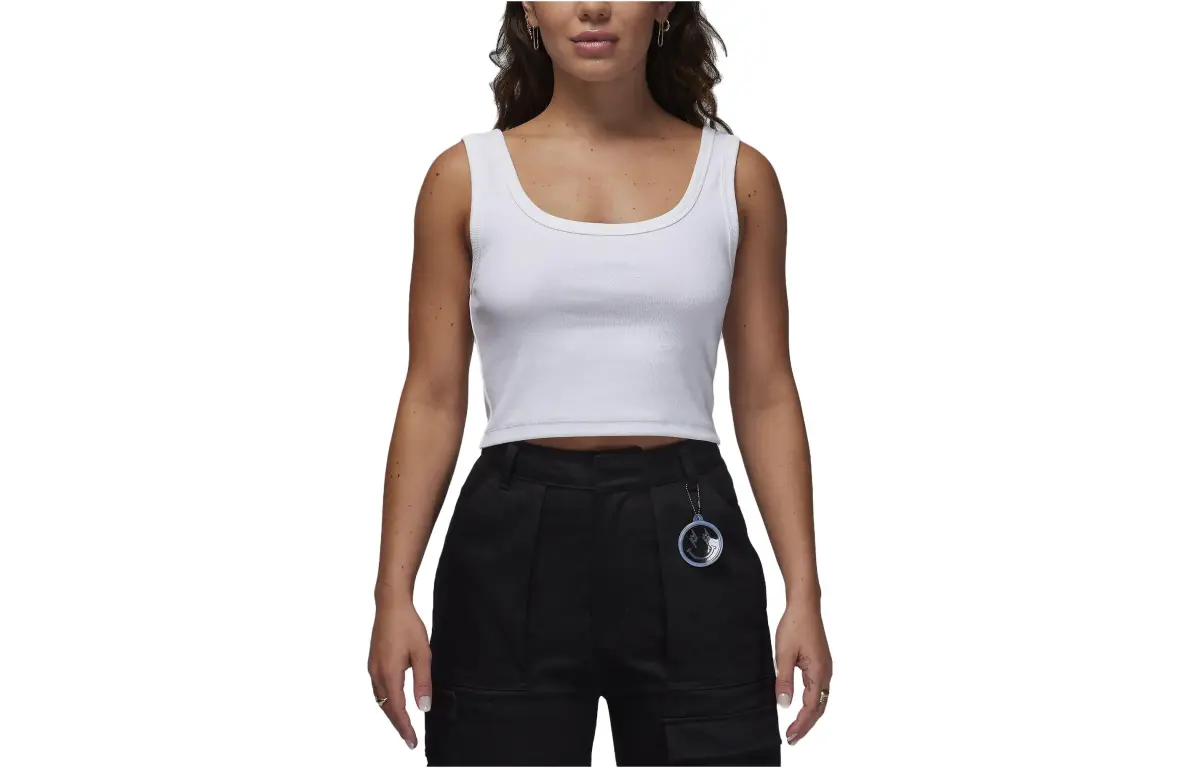 Jordan Tank Tops Women's White U-neck Moderate Other