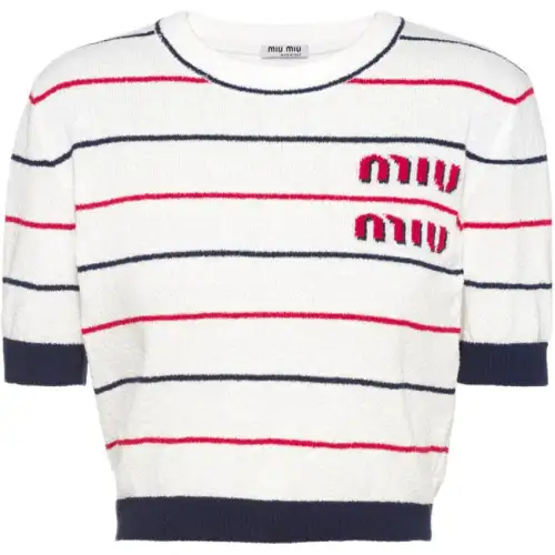 MIU MIU SS22 Crop Top Women's White
