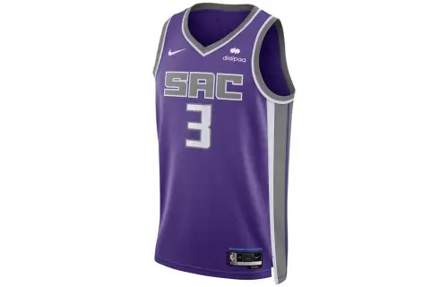 Nike NBA SW Fan Edition 22-23 Season Logo Limited Kings Terrence Davis No. 3 Team Printed Breathable Basketball Vest Unisex Purple