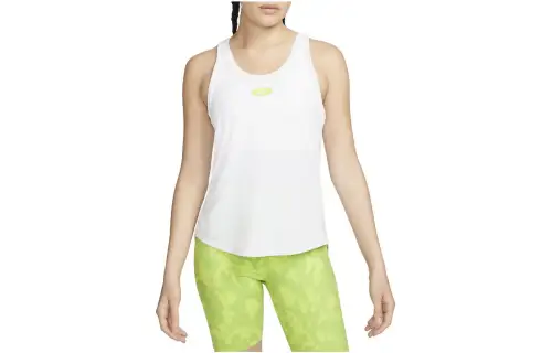 Nike Tank Tops Women's White Crew Neck Moderate Straight Fit