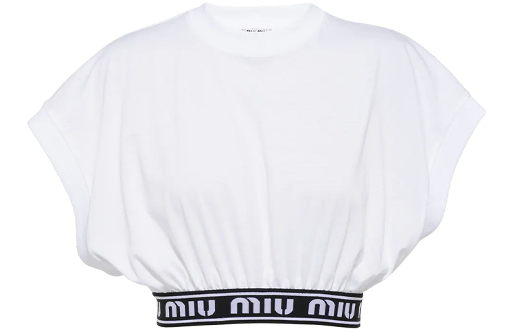 Женская футболка MIU Буква (белая)