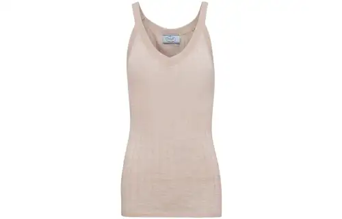 PRADA Ribbed Cashmere Tank Top