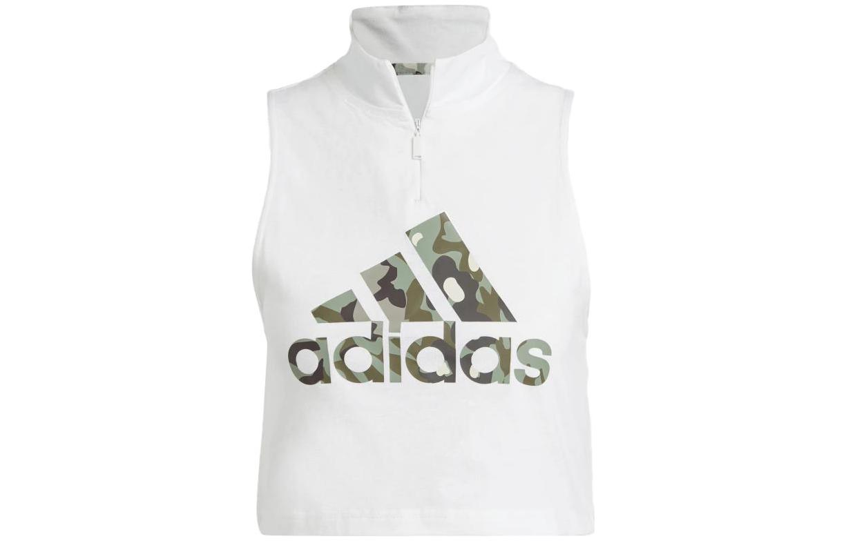 Adidas Tank Tops Women's White Straight Fit
