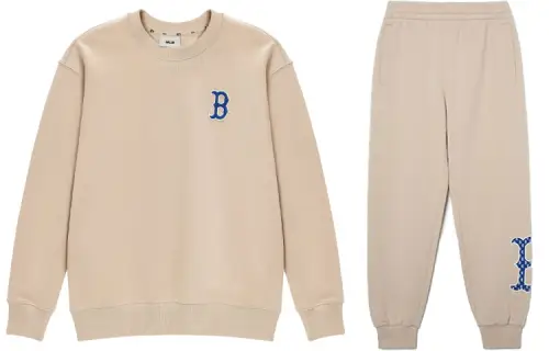 MLB Retro sweatshirt, beige trousers for men and women