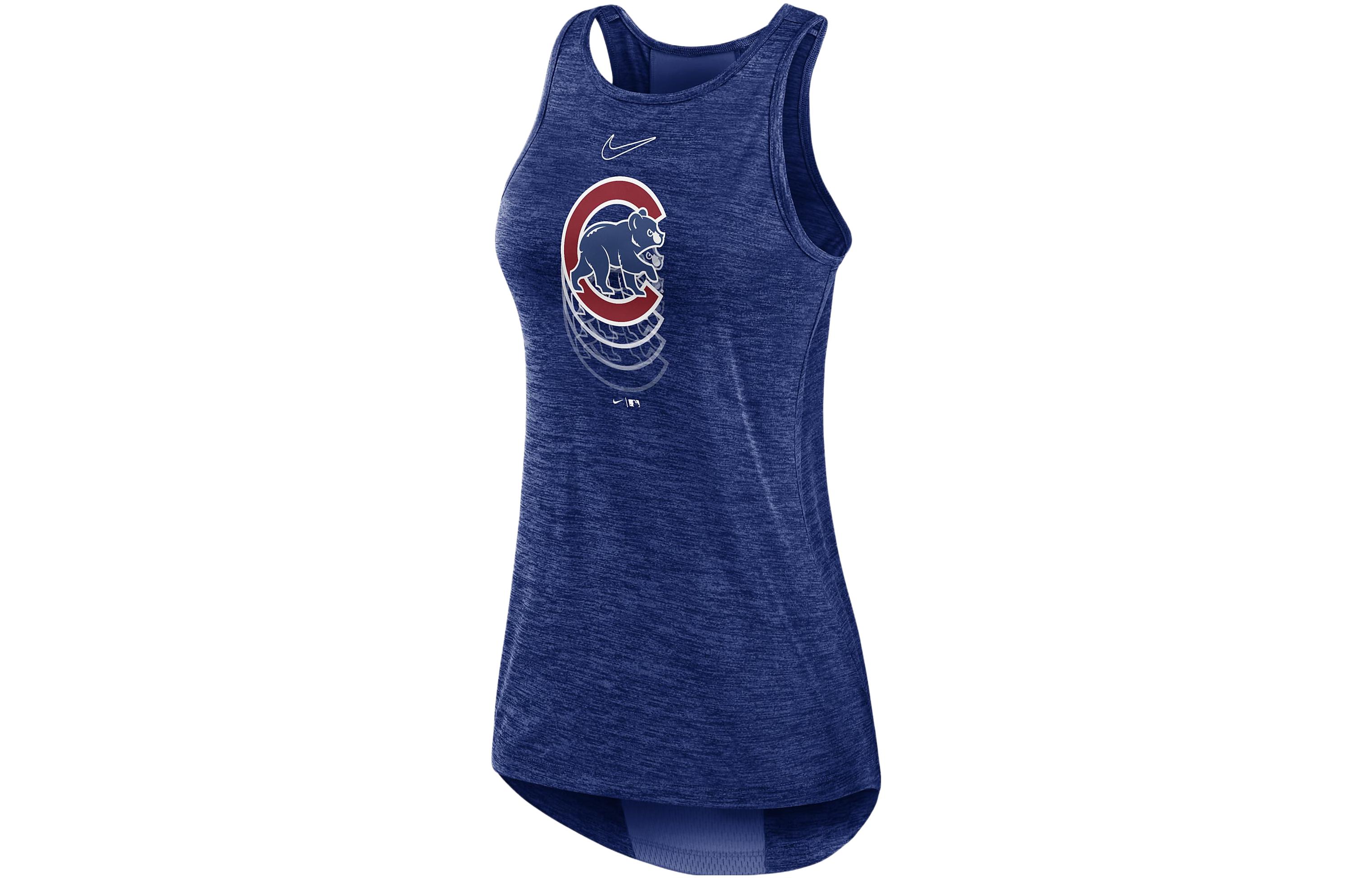 Nike Tank Tops Women's Blue Crew Neck Moderate Straight Fit