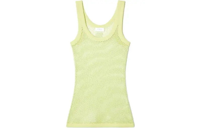 OFF-WHITE U-neck Fishnet Tank Top