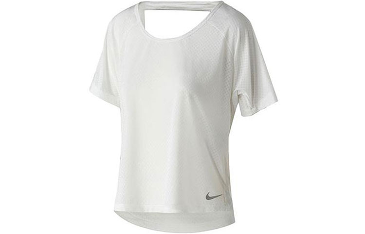 Женская футболка Nike Breathe Miler (белая) — фото 1
