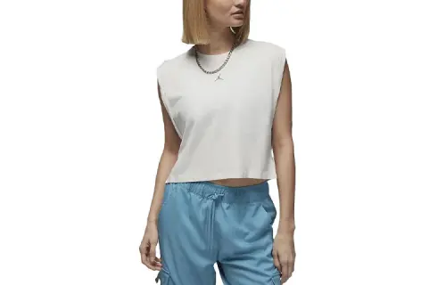 Jordan Tank Tops Women's White Moderate Straight Fit