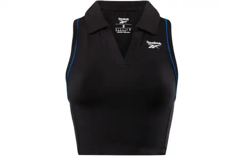 Reebok Tank Tops Women's Black V Neck Moderate Other