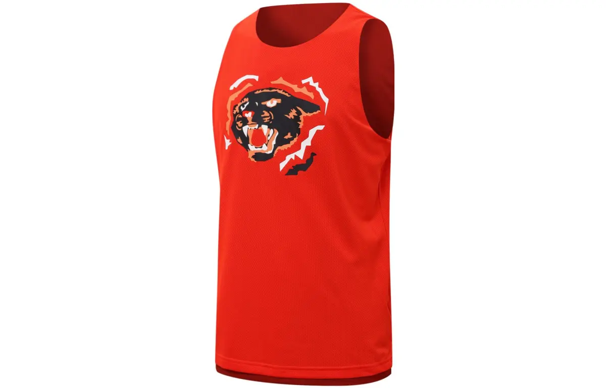 PUMA Basketball Jerseys Men's Red Moderate Straight Fit