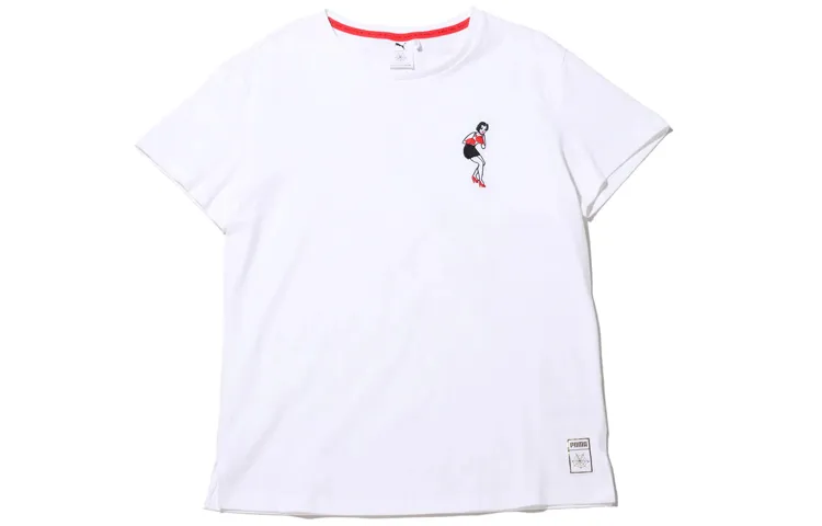 PUMA X Charlotte Tilbury T-Shirts Women's Crew Neck Moderate Straight Fit