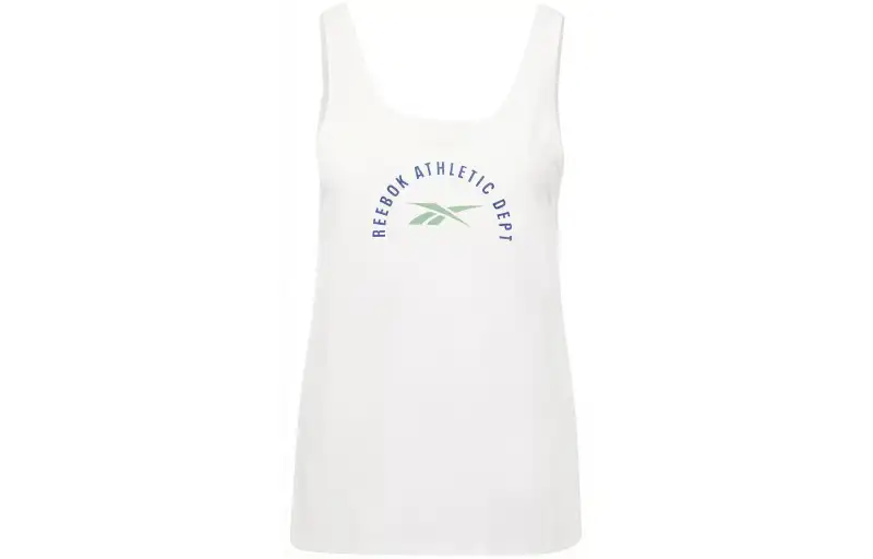 Reebok Tank Tops Women's White Crew Neck Moderate Straight Fit