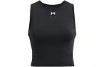 Under Armour Tank Tops Women's Black Crew Neck Moderate Straight Fit
