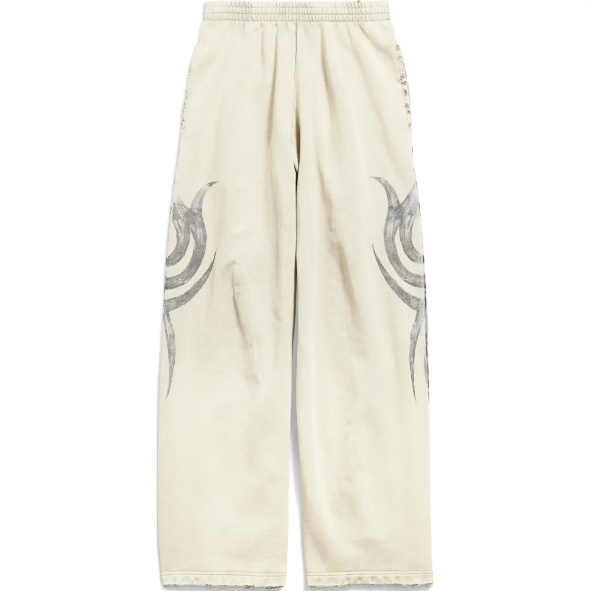 Balenciaga Casual Pants Loose Fit Men's Beige