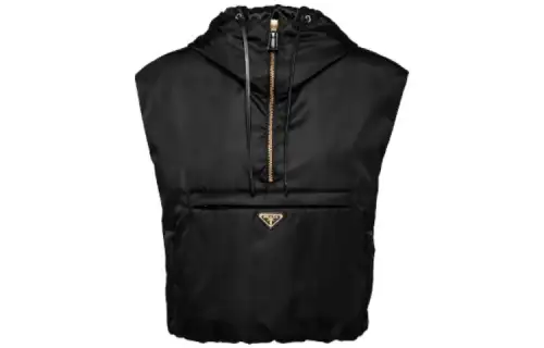 PRADA Re Nylon Triangle logo Hooded Vest