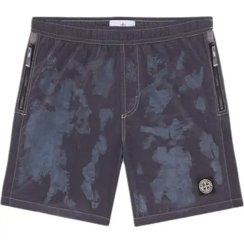 Stone Island crinkle-finish swim shorts