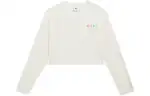 Li Ning Crop Tops Women's Ecru Crew Neck Moderate