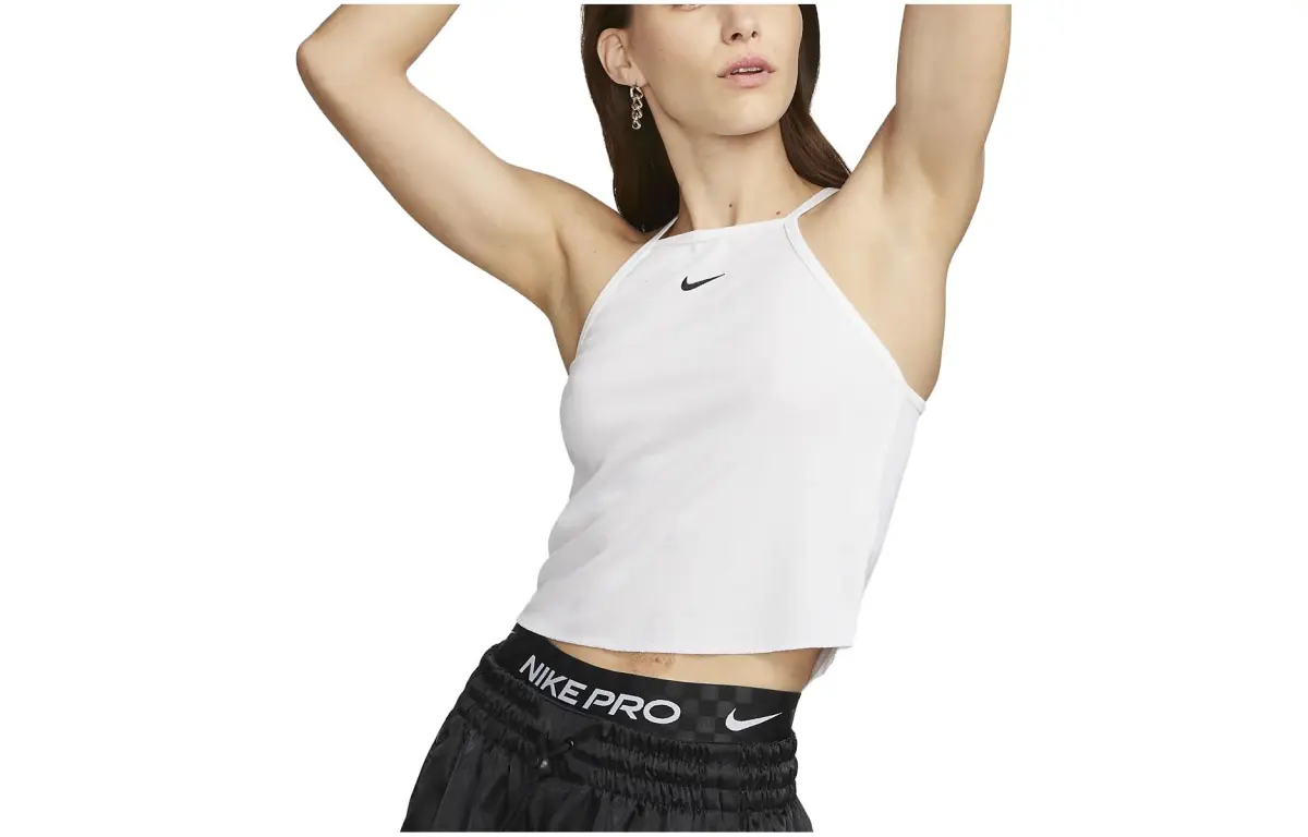 Nike Tank Tops Women's White Crew Neck Moderate Other