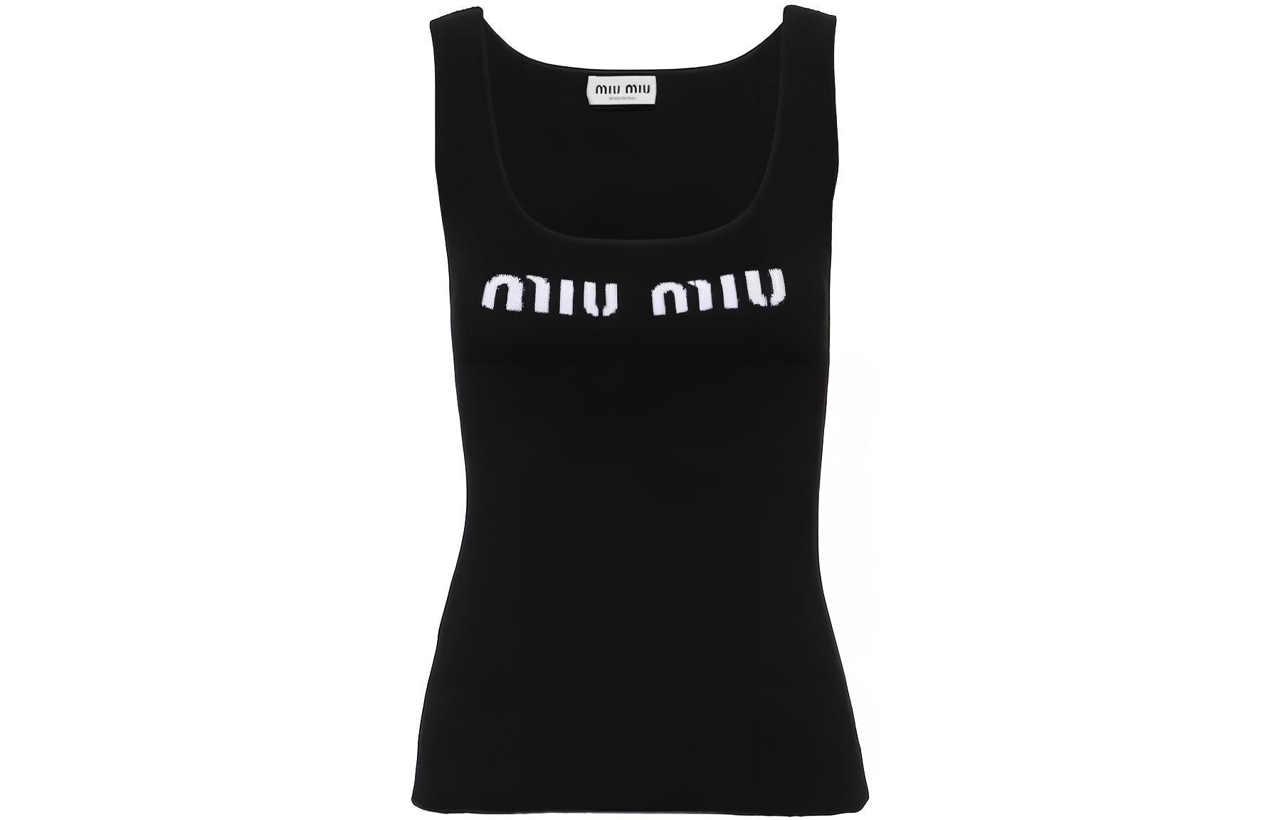 Женская футболка MIU MIU (черная)