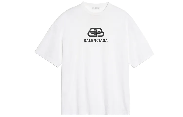 Balenciaga SS20 Drop Shoulder Sleeve T Shirt Women's White