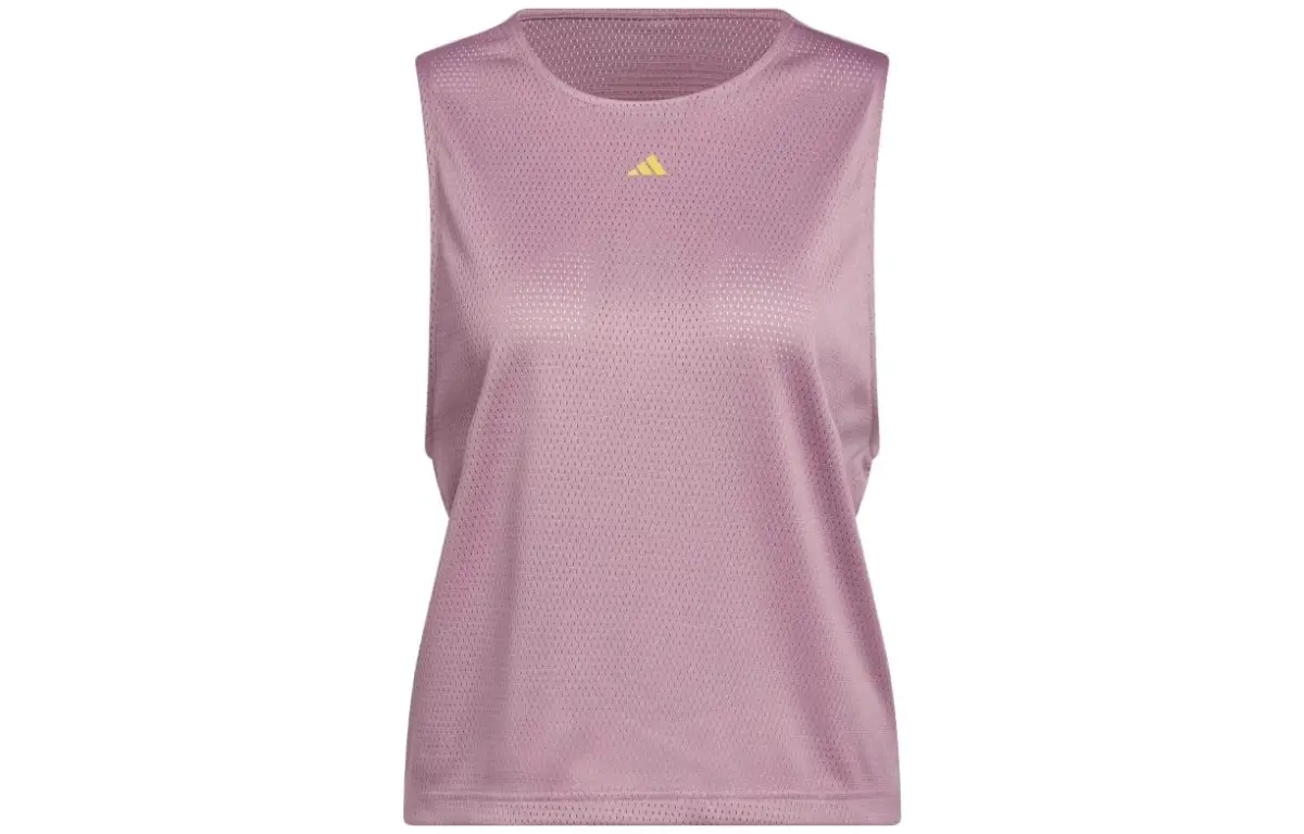 Adidas Tank Tops Women's Pink Crew Neck Moderate Other