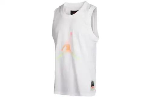 Jordan Basketball Jerseys Men's White Moderate Straight Fit