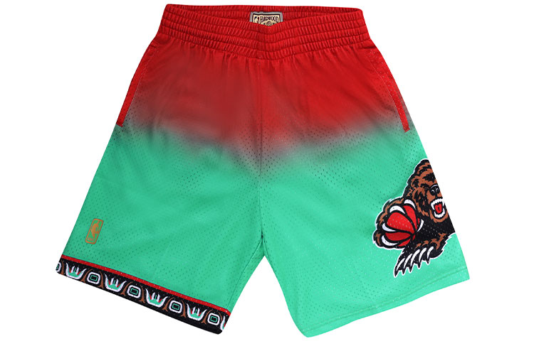 Mitchell Ness Basketball Shorts Men’s Red Green Moderate Bermuda Shorts