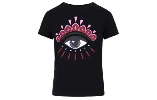 KENZO T Shirts Women's Black Crew Neck Moderate Straight Fit