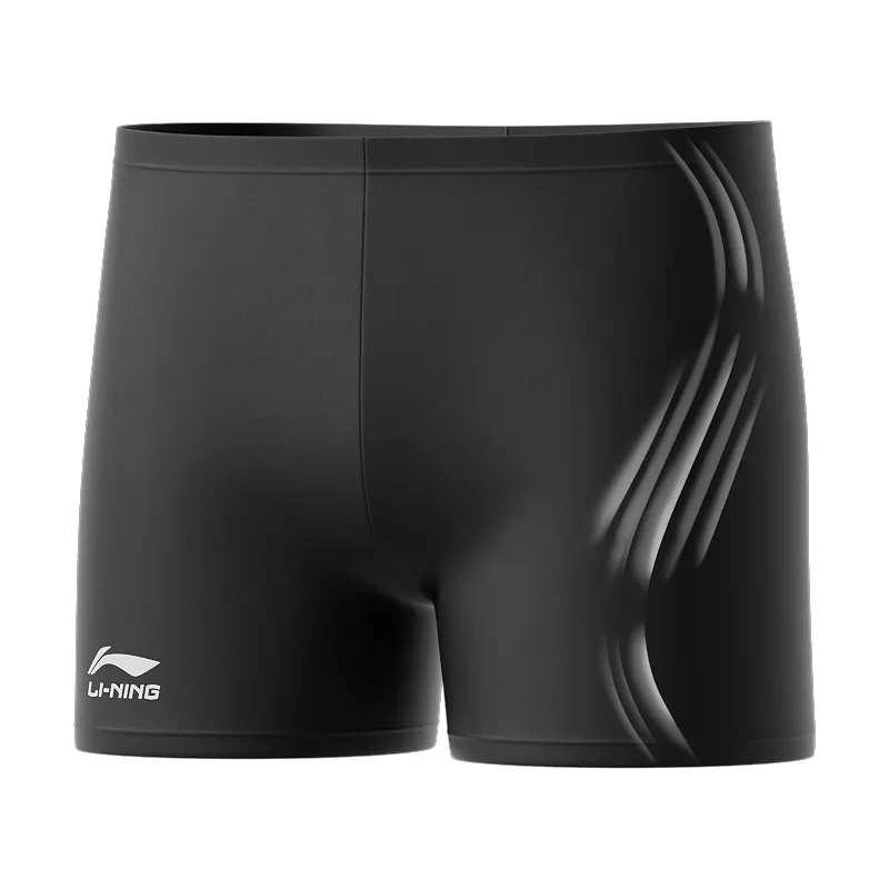 Li Ning Swimming Shorts Men's Black White Moderate