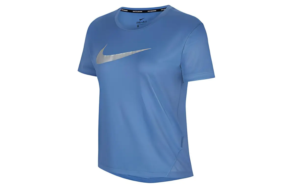 Nike T-Shirts Women's Storm Indigo Crew Neck Moderate Straight Fit