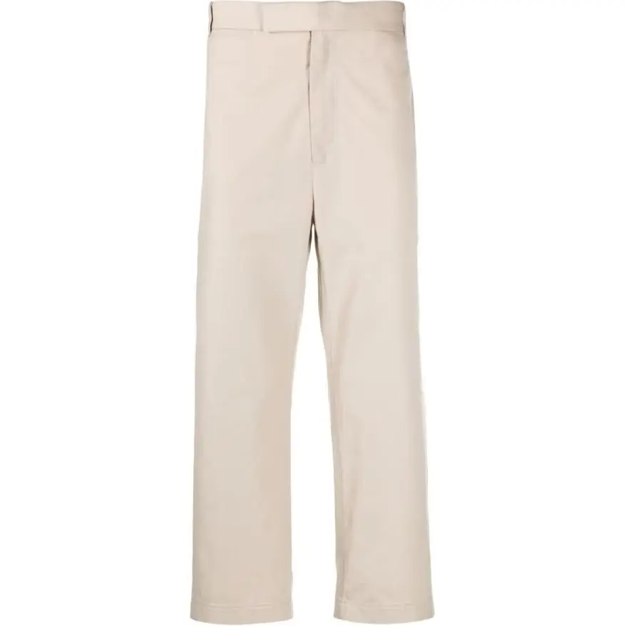 THOM BROWNE Mid Rise Straight Leg Tailored Trousers