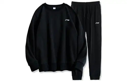 Li Ning Sweatshirt Sets Men's Crew Neck Thin