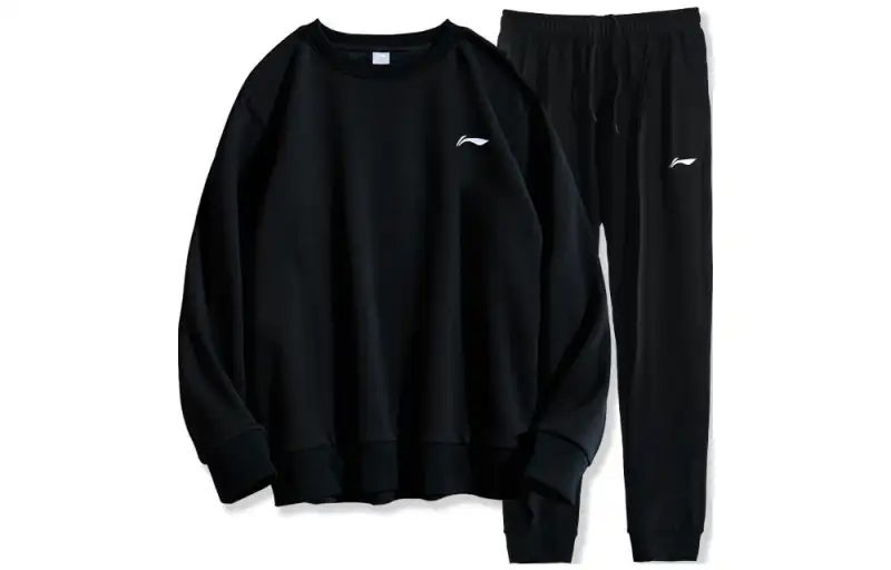 Li Ning Sweatshirt Sets Men's Crew Neck Thin