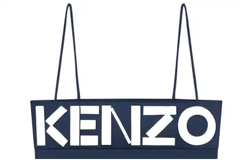 KENZO Logo Printed Bandeau Top