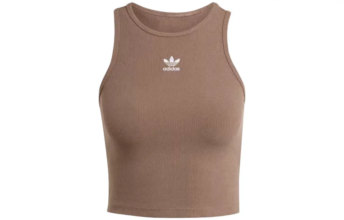 adidas originals Women's Lifestyle Essentials Rib Tank Top 'Earth Strata'