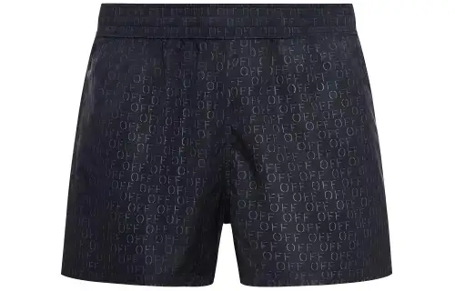 OFF-WHITE monogram-print swim shorts
