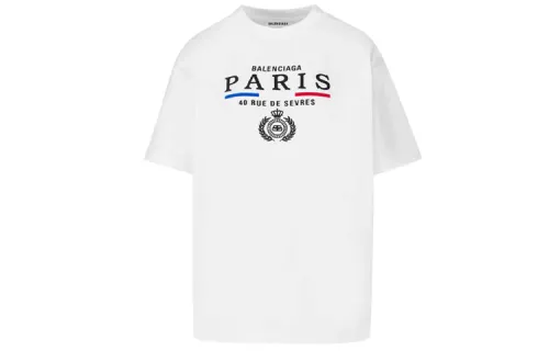 Balenciaga T Shirts Women's White Crew Neck Moderate