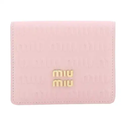 MIU MIU Leather Wallet Women's Pink