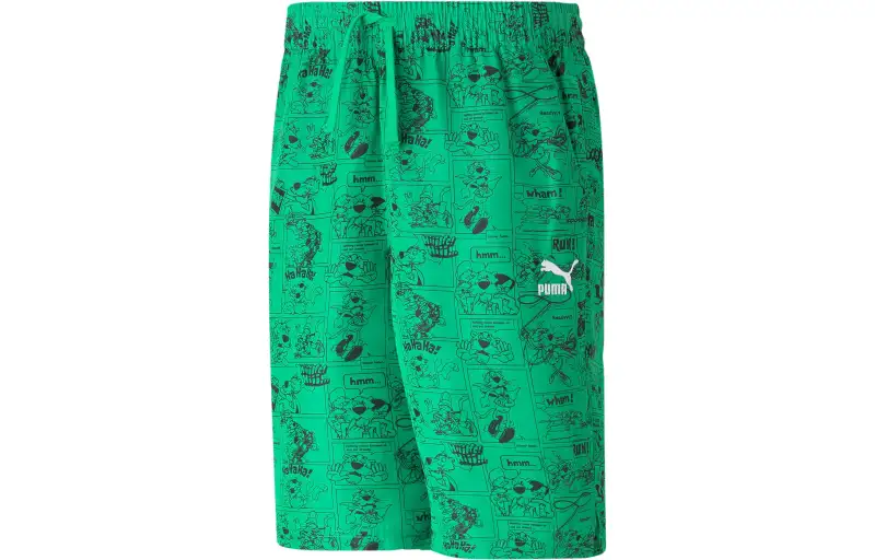 PUMA Casual Shorts Men's Green Moderate