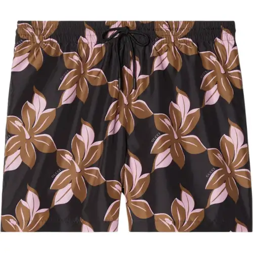 GUCCI Printed Poplin Swim Shorts
