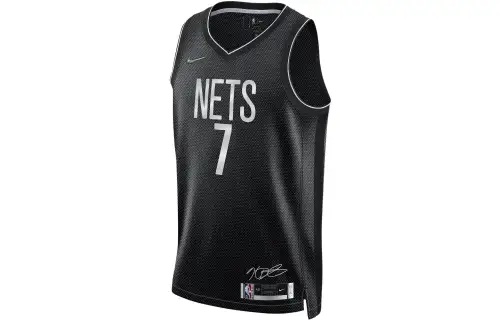 Nike Alphanumeric Print Sports Nets Kevin Durant No. 7 Basketball Vest Men's Black
